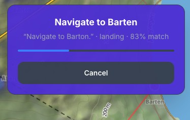 Navigate the whole app with your voice and one button